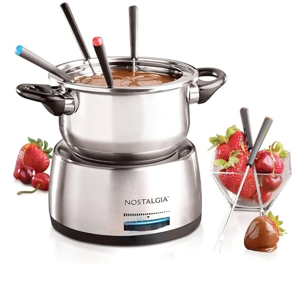Nostalgia Stainless Steel Fondue Pot - Picture 5 of 7